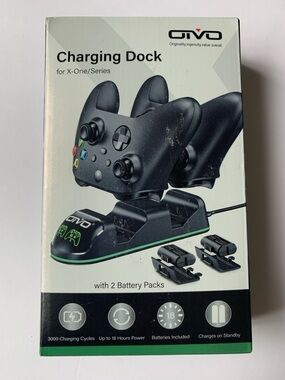 Xbox One Series Controller Charging Dock Station w 2 Battery Packs OIVO Open Box